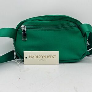 Madison West Los Angeles Green Belt Bag Fanny Pack  Waist Bag crossbody  NWT